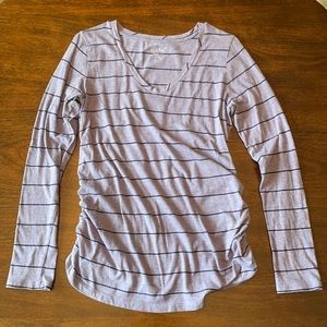 Medium purple Isabel maternity long sleeve tee